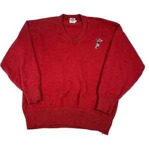 Vintage ACME Clothing Bugs Bunny Golf‎ V-Neck Sweater Large 100% Cotton
